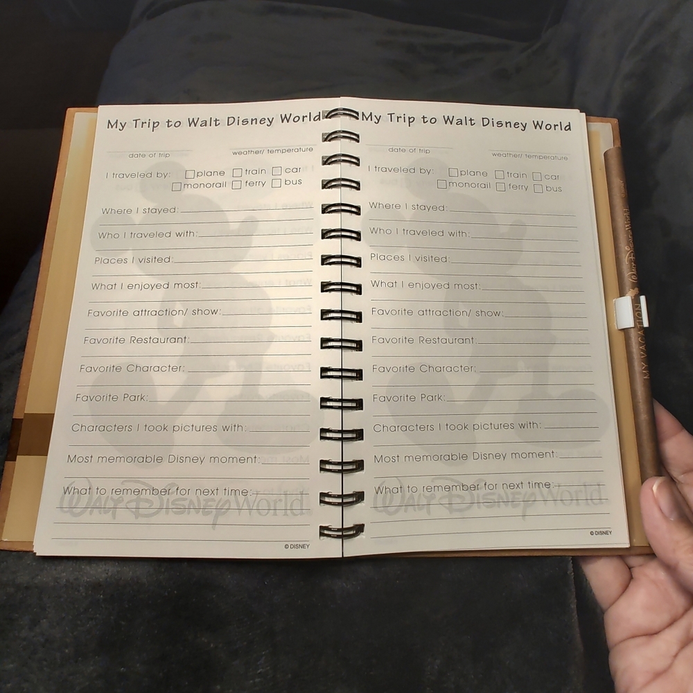 Walt Disney World Vacation Journal with pencil Mickey Mouse - Picture 6 of 9
